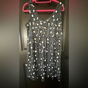 Gray with leopard print. Size L. Unsure of brand.